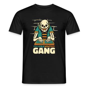 Entwickler Coder Programmierer Skelett - Männer T-Shirt - Schwarz - Vorne - AI Model Male 178 light (178cm)