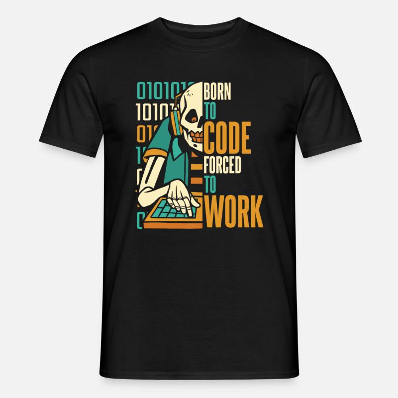 Entwickler Coder Programmierer Schädel - Männer T-Shirt - Schwarz