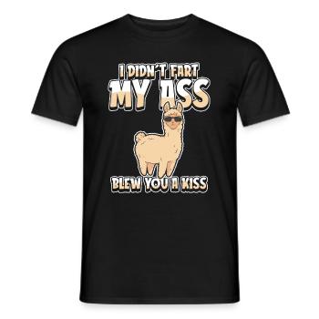 Alpaka Humor - Männer T-Shirt - Schwarz - Vorne - AI Model Male 178 light (178cm)