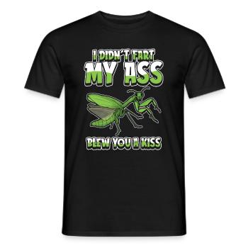 Mantis Gottesanbeterin Humor - Männer T-Shirt - Schwarz - Vorne - AI Model Male 178 light (178cm)