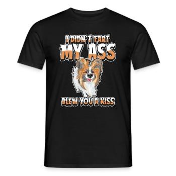 Papillon Humor - Männer T-Shirt - Schwarz - Vorne - AI Model Male 178 light (178cm)