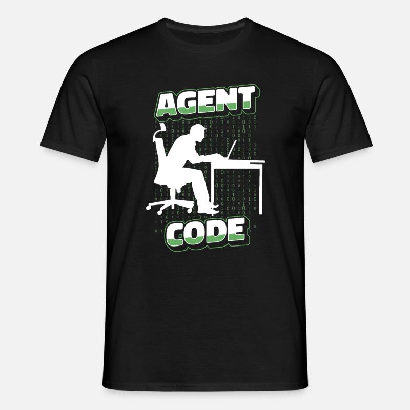 Agent Programmeur Codeur Développeur - T-shirt Homme - noir