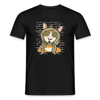 Meerschwein Meerschweinchen Sonnenbrillenschal - Männer T-Shirt - Schwarz - Vorne - AI Model Male 178 light (178cm)