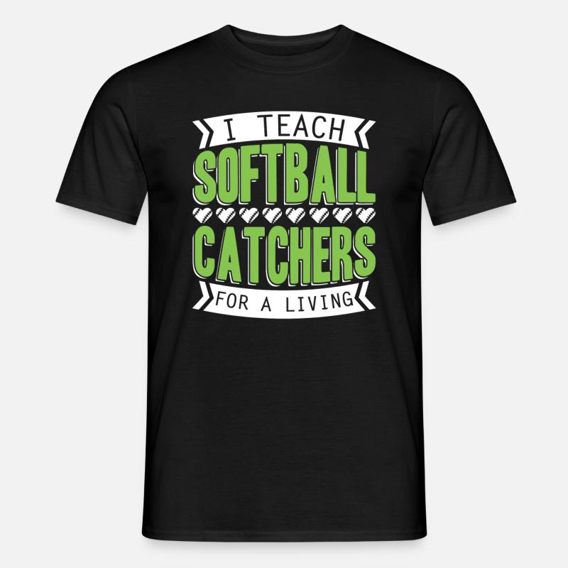 Softball Trainer - Männer T-Shirt - Schwarz