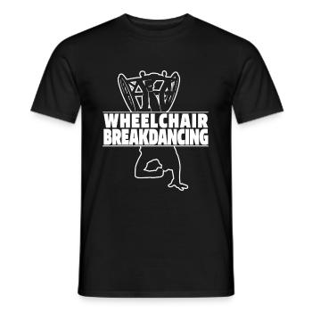 Breakdance Breakdancer Breakdancing Wheelchair - Men's T-Shirt - black - Front - AI Model Male 178 light (178cm)