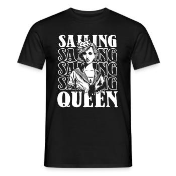 Segeln Segler Segelboot Königin - Männer T-Shirt - Schwarz - Vorne - AI Model Male 178 light (178cm)