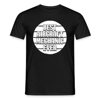 Aircraft Mechanic - Men's T-Shirt - black - Front - AI Model Male 178 light (178cm)