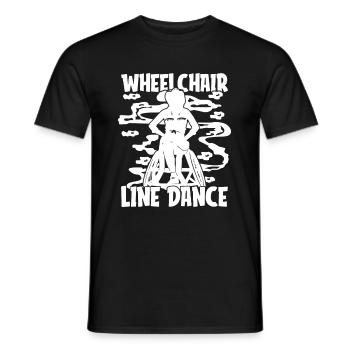 Fauteuil roulant de danse en ligne - T-shirt homme - noir - Devant - AI Model Male 178 light (178cm)