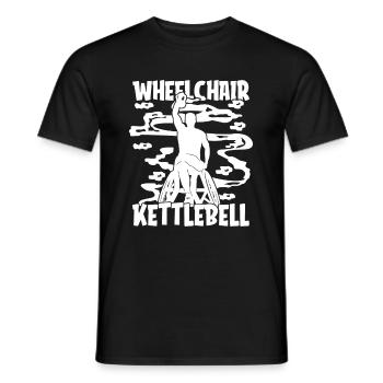 Kettlebell wheelchair - Men's T-Shirt - black - Front - AI Model Male 178 light (178cm)