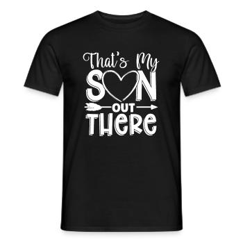 Maman Mère Fils C’est mon fils là-bas - T-shirt homme - noir - Devant - AI Model Male 178 light (178cm)