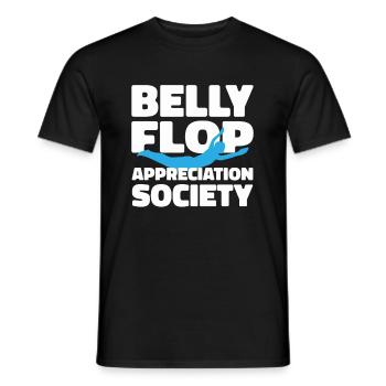 Diving Diver Belly clap - Men's T-Shirt - black - Front - AI Model Male 178 light (178cm)