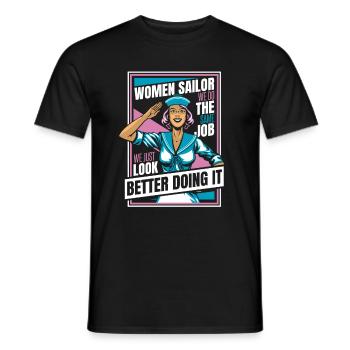 Segeln Segler Segelboot Weiblich - Männer T-Shirt - Schwarz - Vorne - AI Model Male 178 light (178cm)