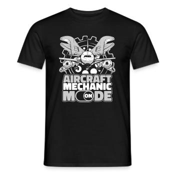 Aircraft Mechanic Tool - Men's T-Shirt - black - Front - AI Model Male 178 light (178cm)