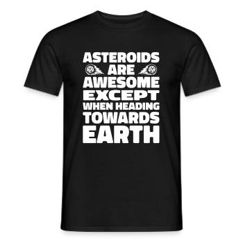 Weltraum Weltall Lustig Astroid Umleitung - Männer T-Shirt - Schwarz - Vorne - AI Model Male 178 light (178cm)