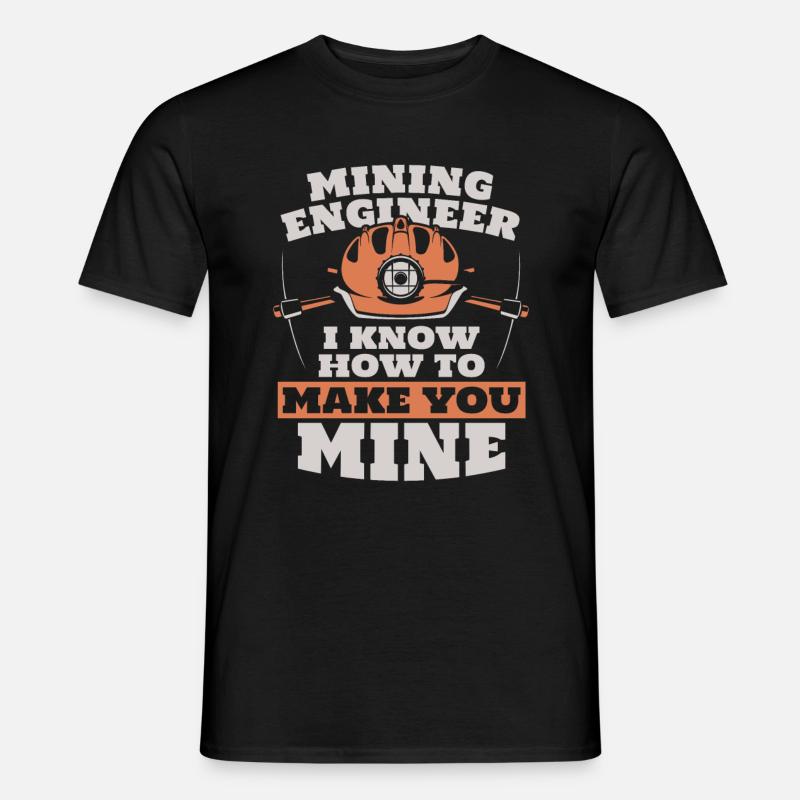 Engineer Safety helmet Mining engineer - Men's T-Shirt - black