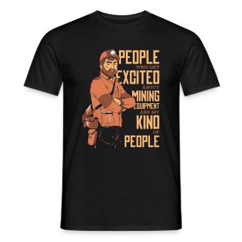 Engineer Lustig Mining Engineer - Men's T-Shirt - black - Front - AI Model Male 178 light (178cm)