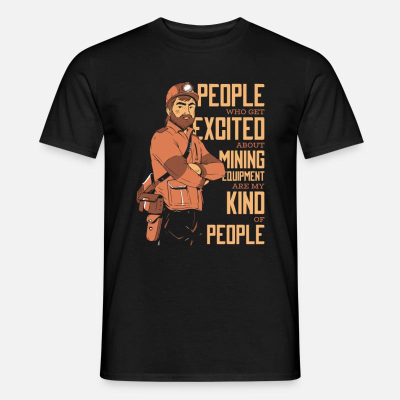 Engineer Lustig Mining Engineer - Men's T-Shirt - black