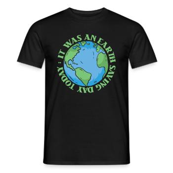 Weltraum Weltall Erde Astroid Umleitung - Männer T-Shirt - Schwarz - Vorne - AI Model Male 178 light (178cm)