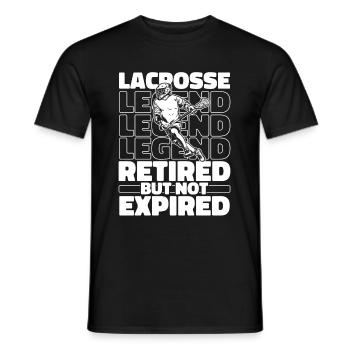 Retired Lacrosse - Men's T-Shirt - black - Front - AI Model Male 178 light (178cm)