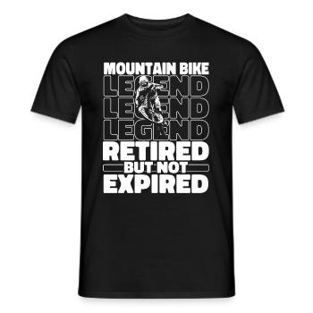 Mountain bike mountain biker Mtb retired - Men's T-Shirt - black - Front - AI Model Male 178 light (178cm)