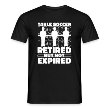 Tischfußball Kicker Im Ruhestand - Männer T-Shirt - Schwarz - Vorne - AI Model Male 178 light (178cm)