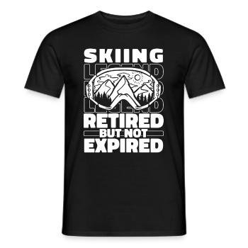 Skiing Après-ski in retirement - Men's T-Shirt - black - Front - AI Model Male 178 light (178cm)