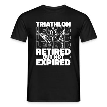 Triathlon Triathlete Retired - Men's T-Shirt - black - Front - AI Model Male 178 light (178cm)