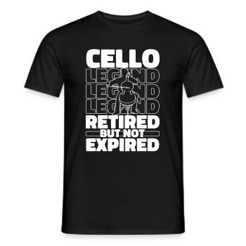 Retired cello cellist - Men's T-Shirt - black - Front - AI Model Male 178 light (178cm)