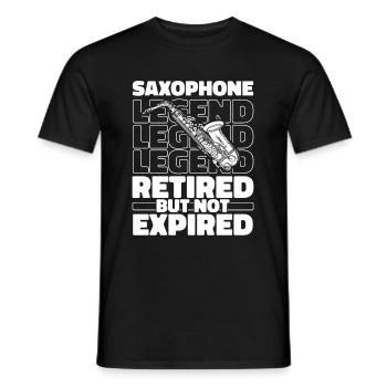 Saxophone Saxophone Retiré - T-shirt homme - noir - Devant - AI Model Male 178 light (178cm)