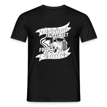Street food - Men's T-Shirt - black - Front - AI Model Male 178 light (178cm)