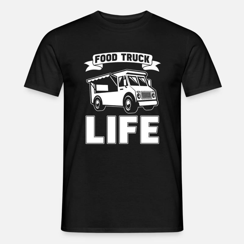 Straßenessen - Männer T-Shirt - Schwarz
