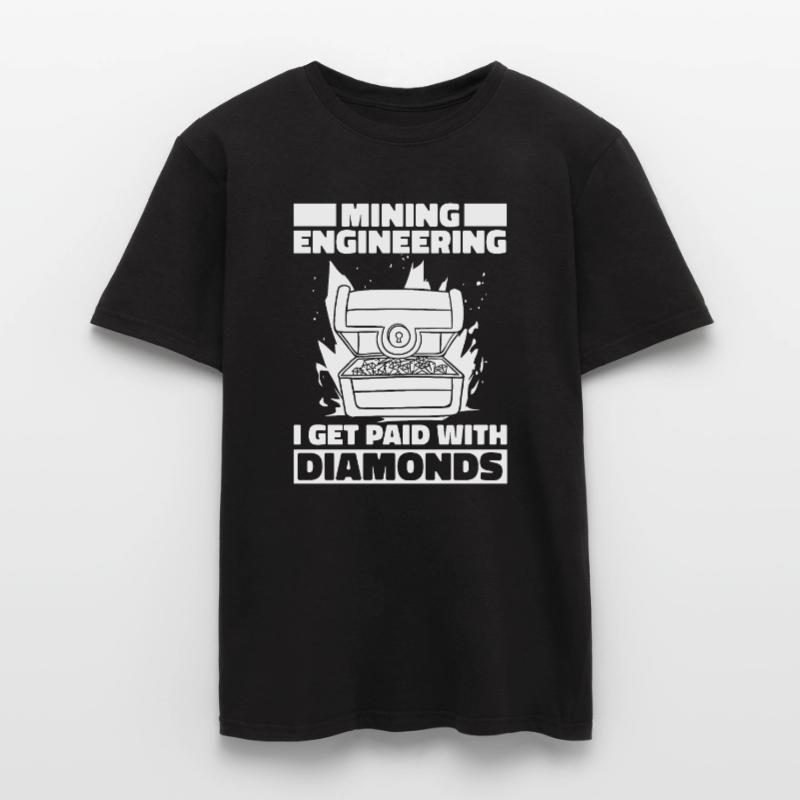 Engineer diamond mining engineer Men’s T-shirt