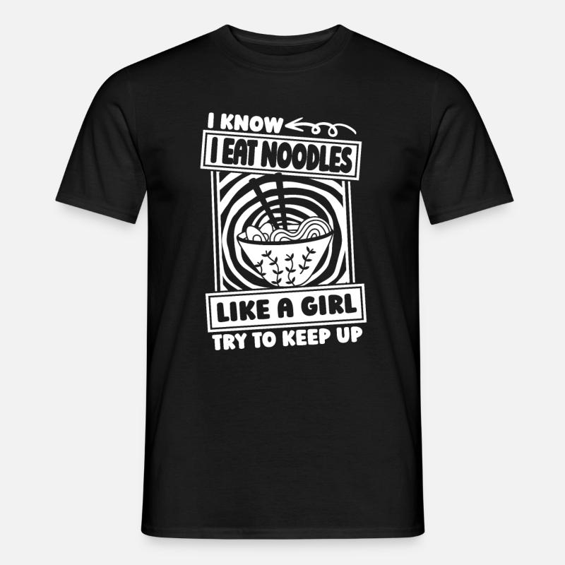 Noodles Mädchen - Männer T-Shirt - Schwarz