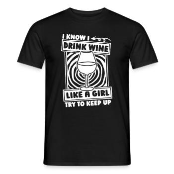 fille vigneronne - T-shirt homme - noir - Devant - AI Model Male 178 light (178cm)