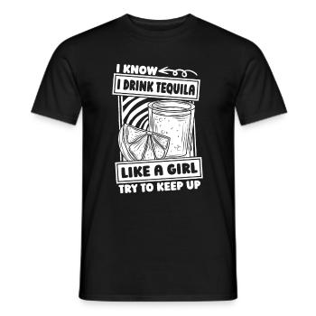 fille de tequila - T-shirt homme - noir - Devant - AI Model Male 178 light (178cm)
