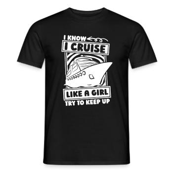 Kreuzfahrtschiff Mädchen - Männer T-Shirt - Schwarz - Vorne - AI Model Male 178 light (178cm)