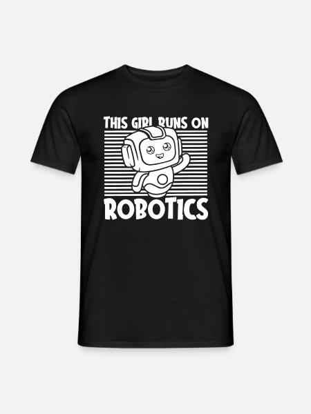 Robotics Ai Robot Girl - Men's T-Shirt - black