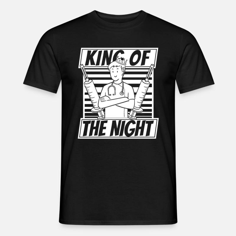 Krankenschwester Spritze - Männer T-Shirt - Schwarz