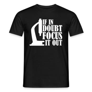 Biology Biologist Microscope - Men's T-Shirt - black - Front - AI Model Male 178 light (178cm)