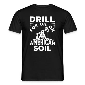 Usine de plates-formes pétrolières de champs pétrolifères - T-shirt homme - noir - Devant - AI Model Male 178 light (178cm)