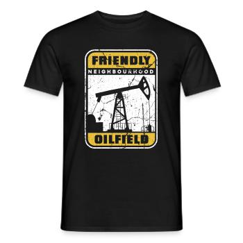 Humour sur les plates-formes pétrolières - T-shirt homme - noir - Devant - AI Model Male 178 light (178cm)