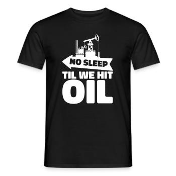 Oilfield oil rig facility - Men's T-Shirt - black - Front - AI Model Male 178 light (178cm)