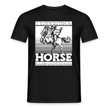 Pferd Reitsport Humor Ausdauerreiten - Männer T-Shirt - Schwarz - Vorne - AI Model Male 178 light (178cm)