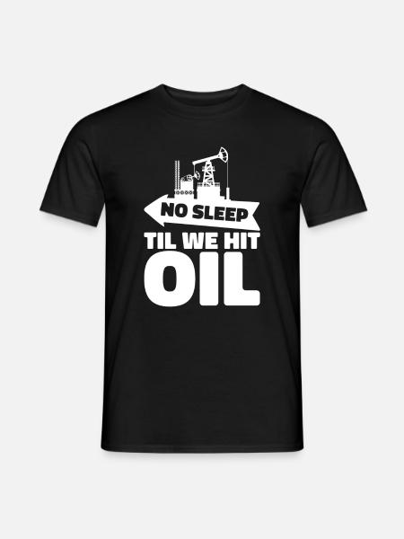 Ölfeld Bohrinsel Anlage - Männer T-Shirt - Schwarz