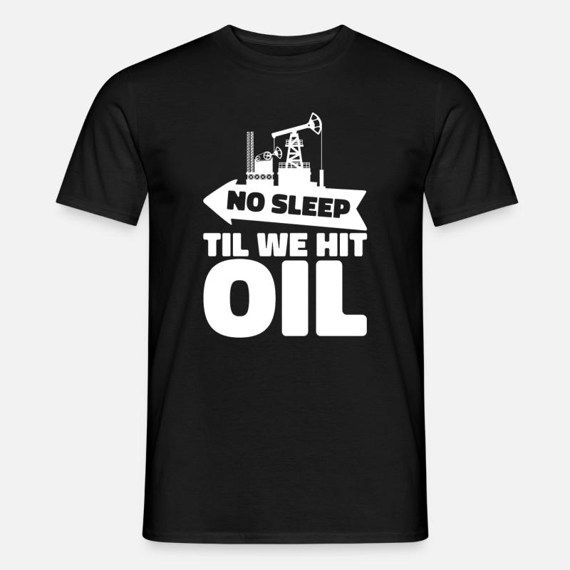 Ölfeld Bohrinsel Anlage - Männer T-Shirt - Schwarz