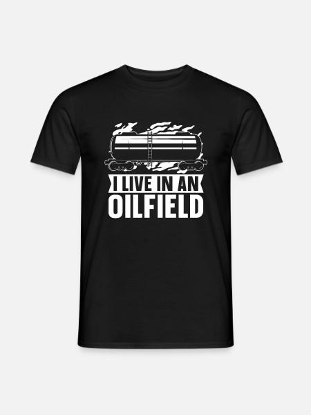 Ölfeld Bohrinsel Tanker - Männer T-Shirt - Schwarz