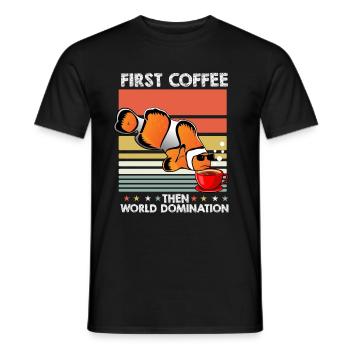 Clownfisch Sonnenbrille Kaffee - Männer T-Shirt - Schwarz - Vorne - AI Model Male 178 light (178cm)