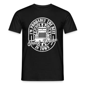 Truck Driver Trucker Truck Driver Funny - Men's T-Shirt - black - Front - AI Model Male 178 light (178cm)