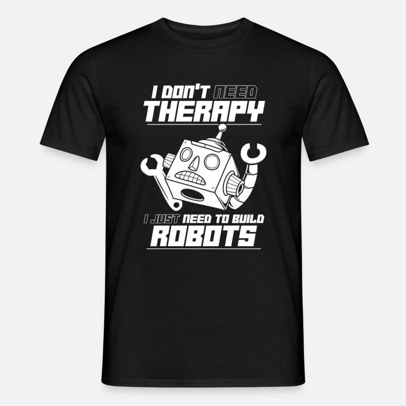 Robotik Ai Roboter Lustig - Männer T-Shirt - Schwarz