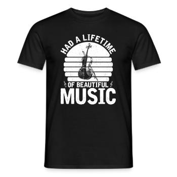 Violin Violin - Men's T-Shirt - black - Front - AI Model Male 178 light (178cm)